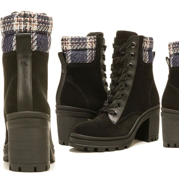 Veronica Beard Westport water resistant biker boots size 8.5 NWT - Picture 4 of 5